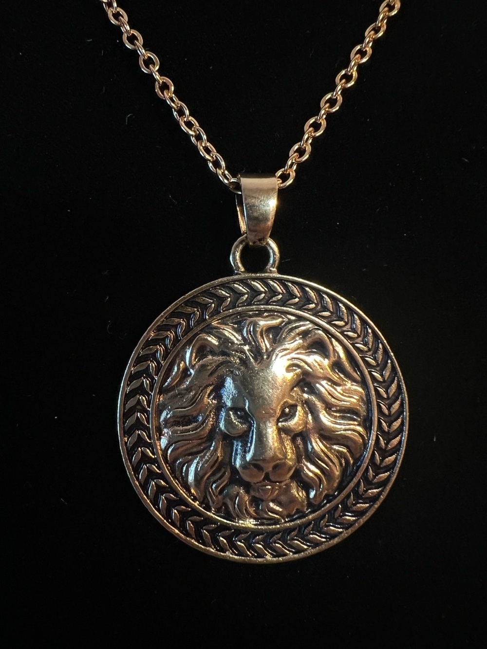 Lion Medallion Pendant Necklace – Roman-Inspired Jewelry Mythology